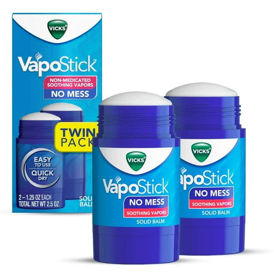 Vicks VapoStick – No-Mess Menthol Vapor Balm Stick, 2 Count - Exotic Pro