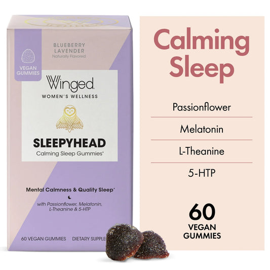 Winged Wellness Sleepyhead Gummies – Melatonin & Herbal Sleep Support, 30ct - Exotic Pro