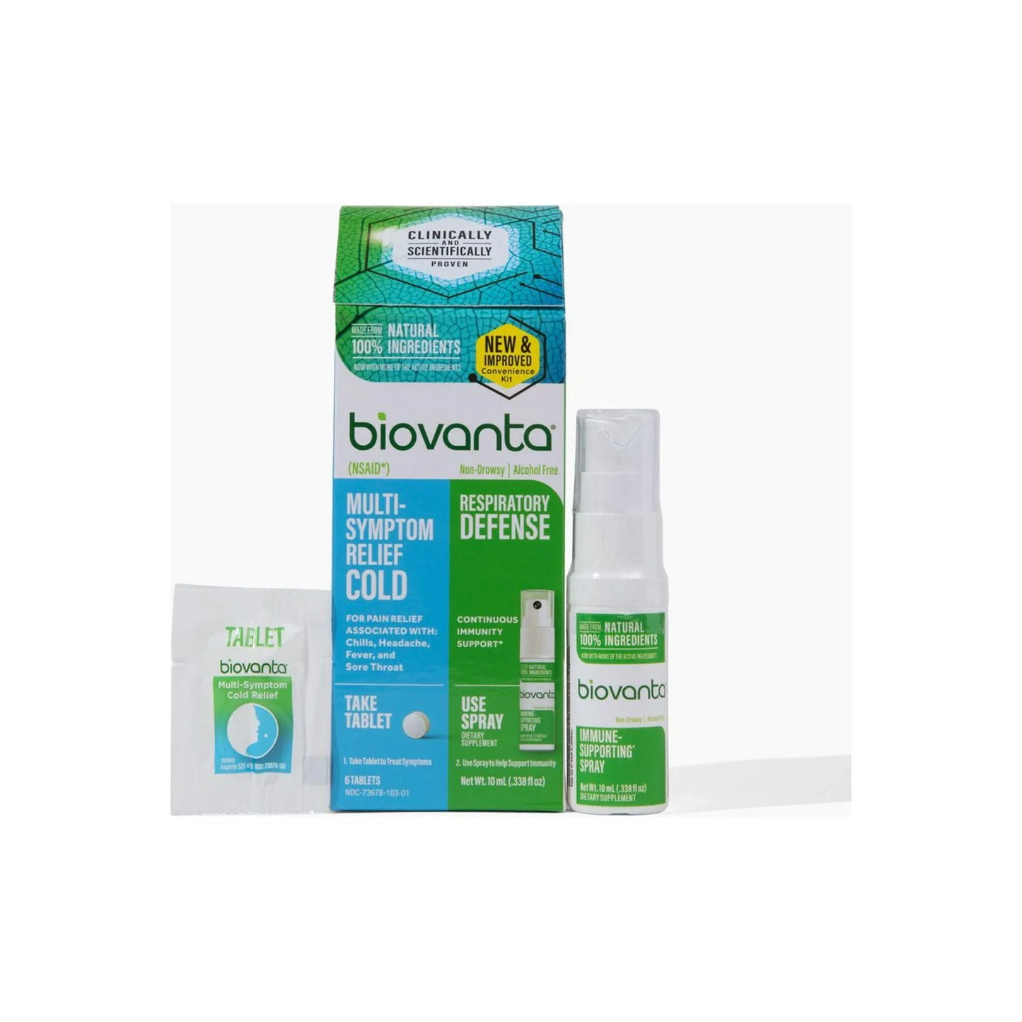 Biovanta Dual Action Throat Spray – Soothing & Immune Support, Convenience Kit - Exotic Pro
