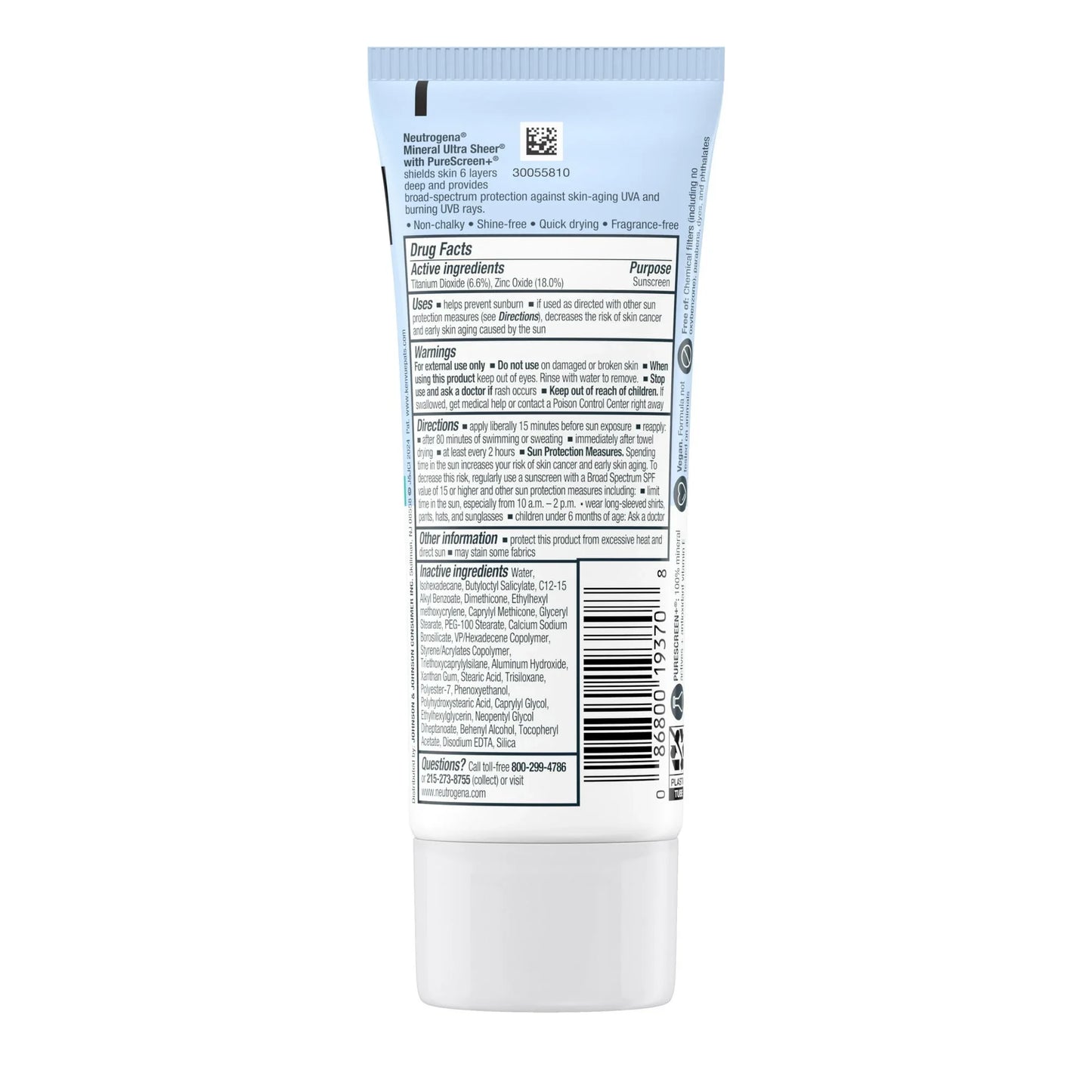 Neutrogena UltraSheer Mineral Sunscreen SPF 30, Dry-Touch Lotion, 3 oz - Exotic Pro