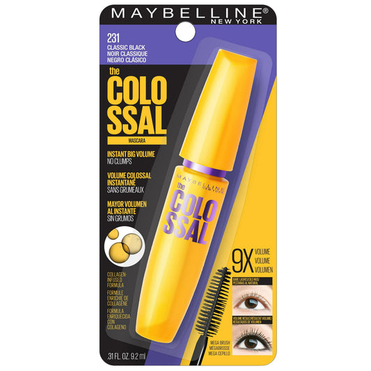 Maybelline Colossal Mascara Classic Black 231 0.31 oz | Volum’ Express Washable