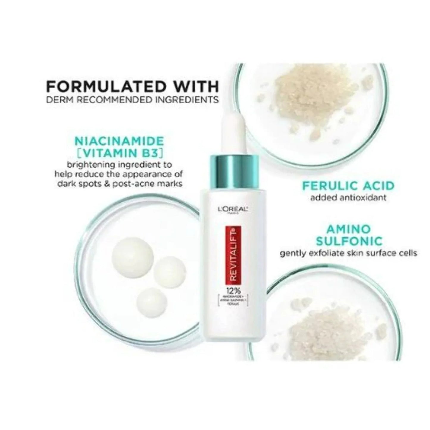 12% Niacinamide Dark Spot Serum with Amino Sulfonic & Ferulic Acid - Exotic Pro