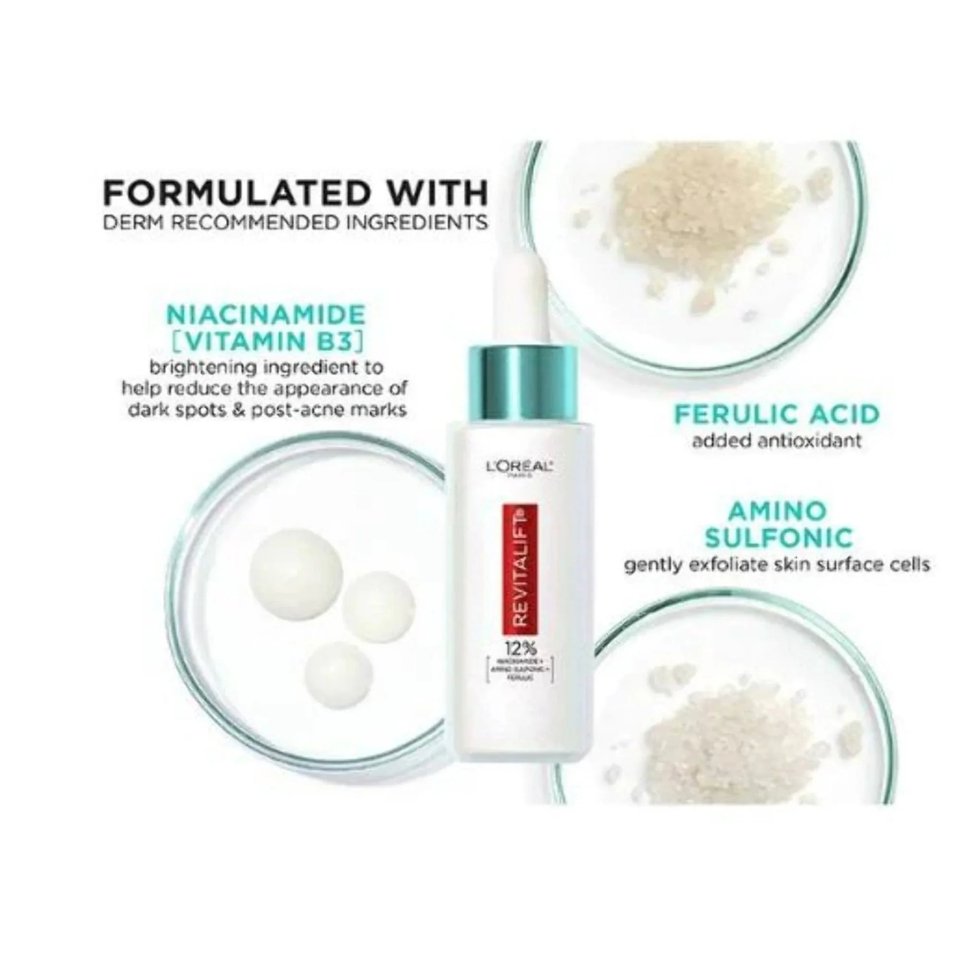 12% Niacinamide Dark Spot Serum with Amino Sulfonic & Ferulic Acid - Exotic Pro