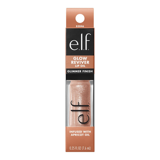 e.l.f. Glow Reviver Lip Oil – Crystal Baller | Clear Shimmer Hydrating Gloss