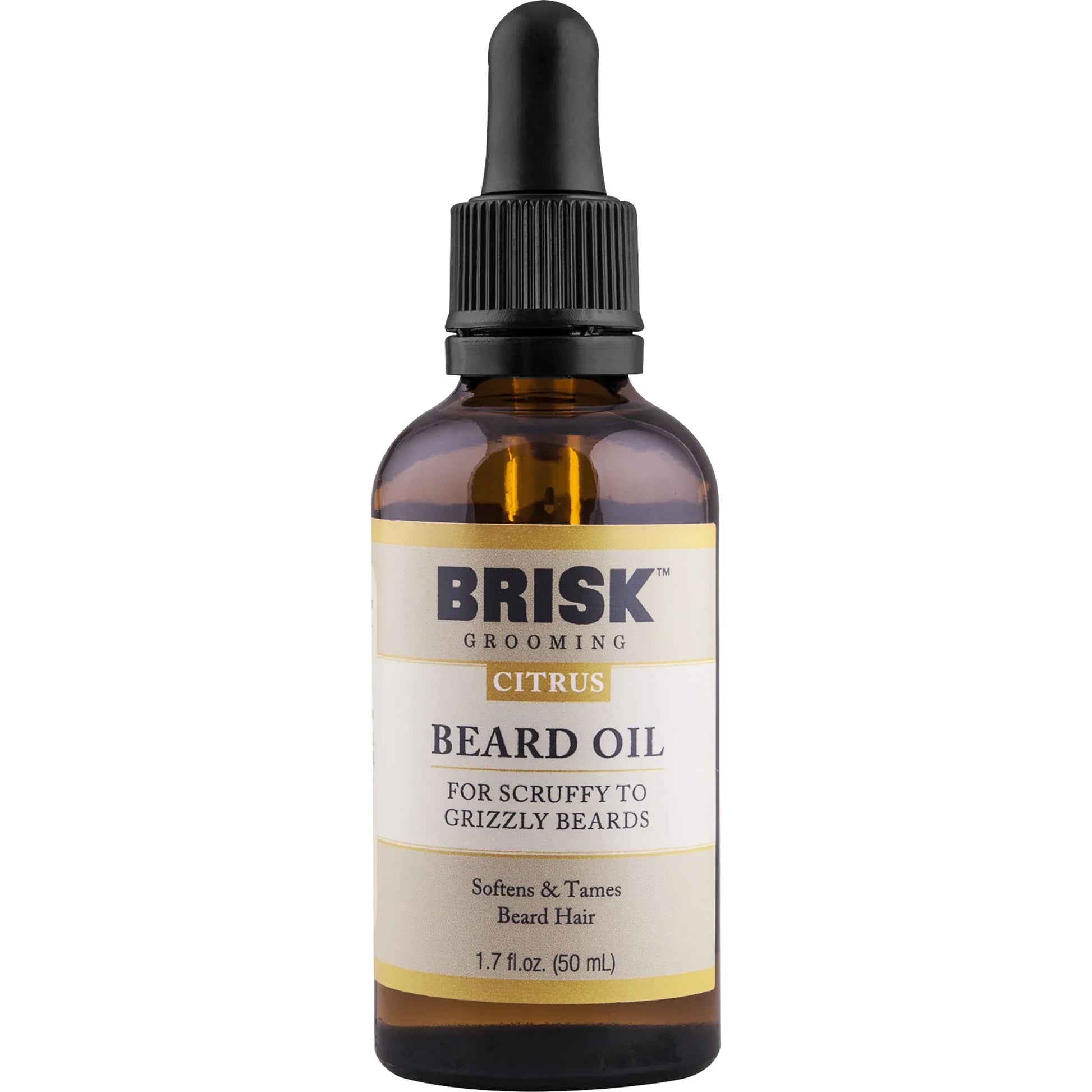 Brisk Grooming Citrus Beard Oil – Hydrating & Softening, 1.7 fl oz - Exotic Pro