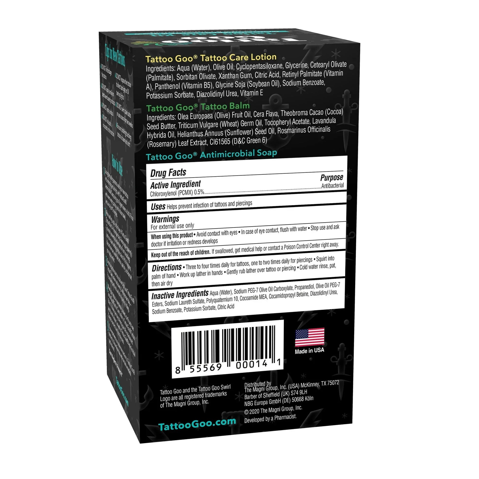 Tattoo Goo Tattoo Care Kit – Antimicrobial Soap, Balm & Lotion - Exotic Pro