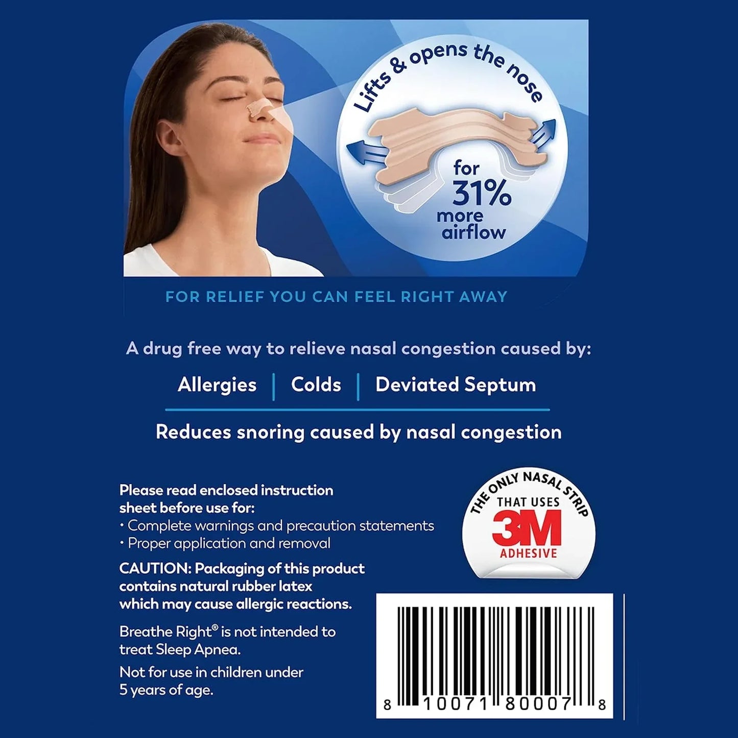 Breathe Right Original Tan Nasal Strips, Large, 30 Count - Exotic Pro