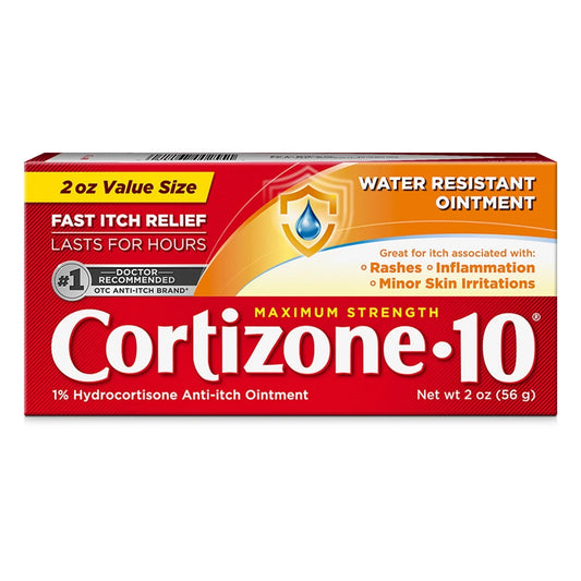 Cortizone-10 Max Strength Anti-Itch 1% Hydrocortisone Ointment, 2 oz - Exotic Pro