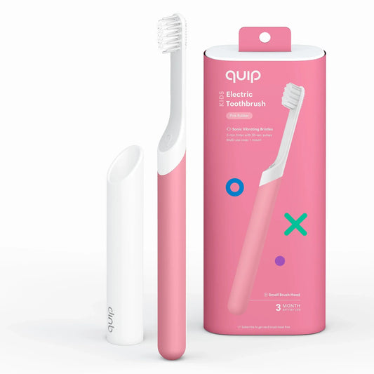 Quip Kids Pink Electric Toothbrush with Timer & Travel Case - Exotic Pro