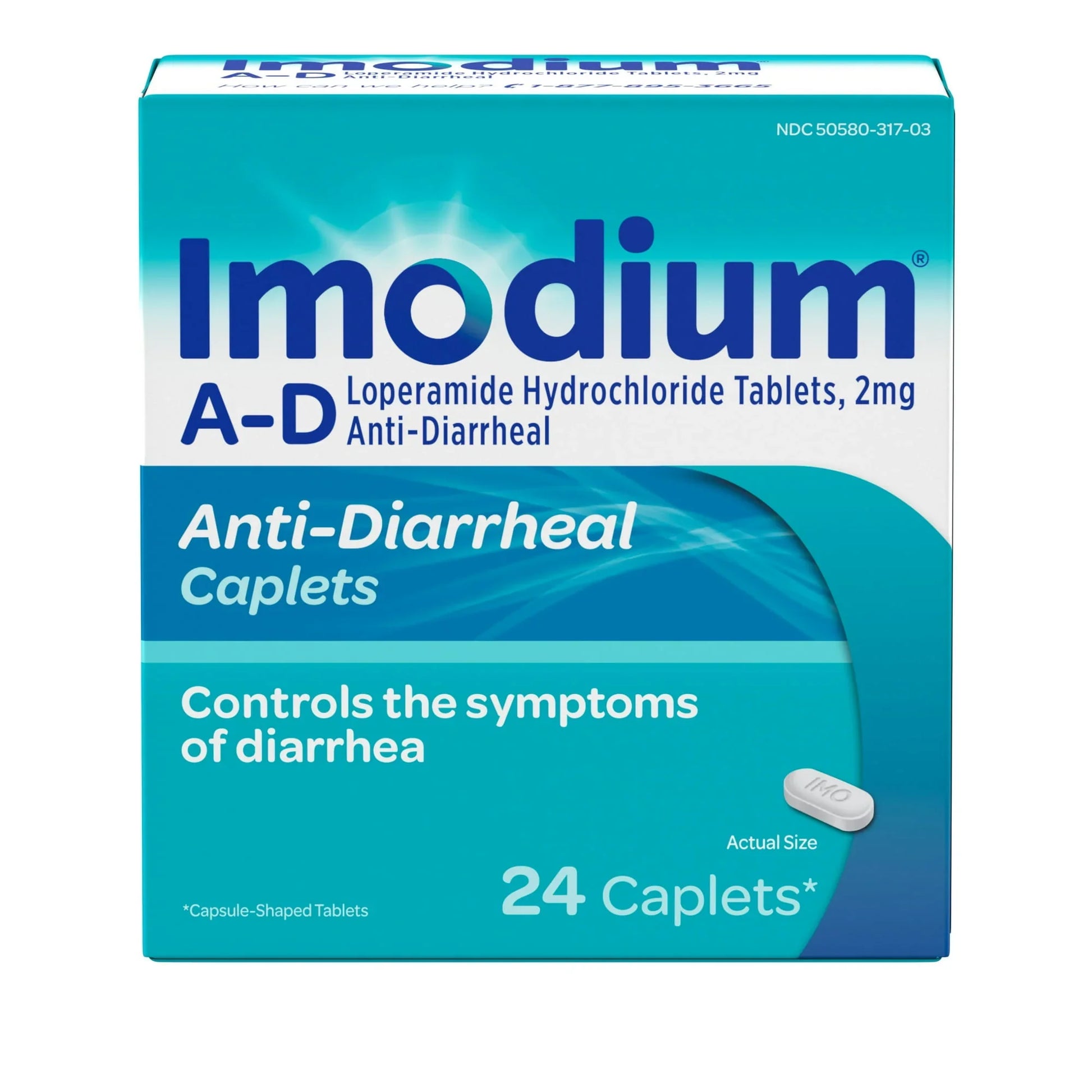 Imodium A-D Diarrhea Relief – Loperamide HCl Caplets, 24 Count - Exotic Pro