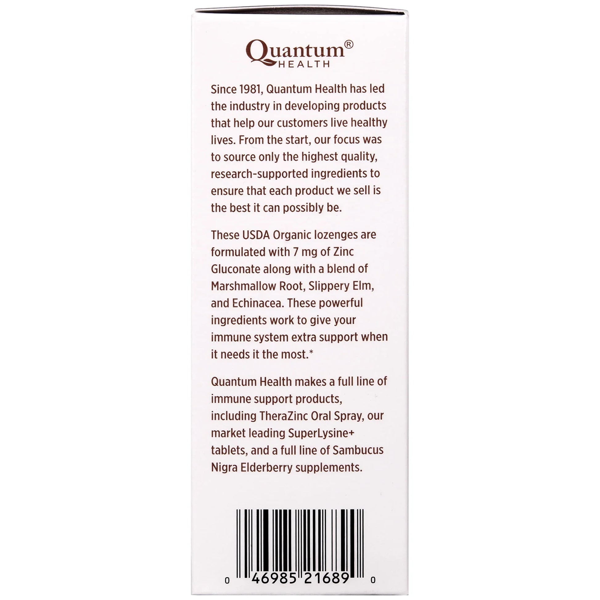 Quantum Health TheraZinc Organic Lozenges Blood Orange - 25 Ct - Exotic Pro