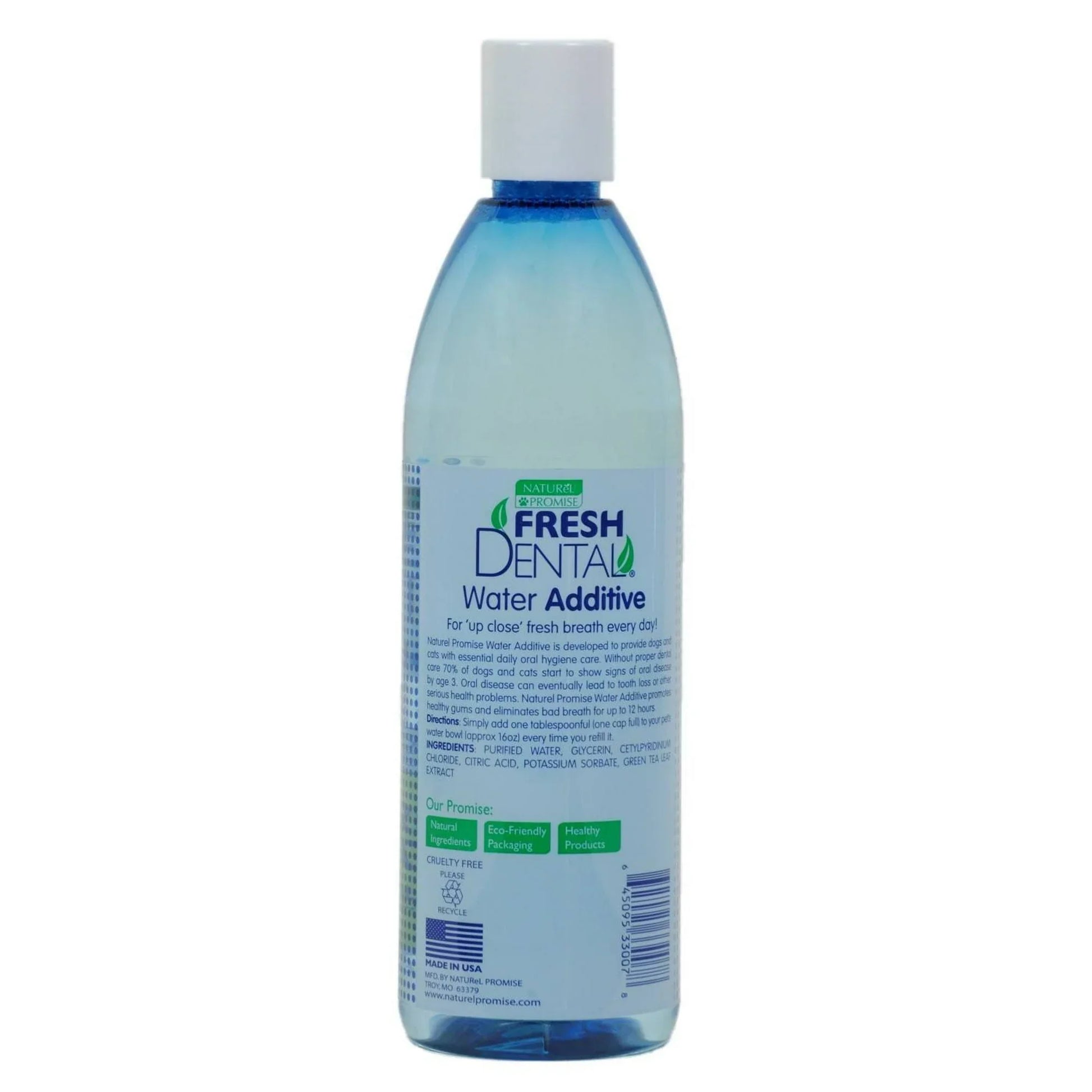 Naturel Promise Fresh Dental Water Additive for Dogs & Cats – 18 oz - Exotic Pro