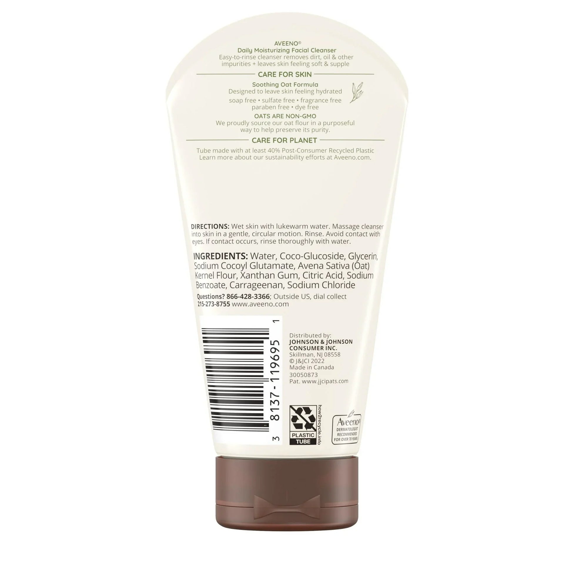 Aveeno Daily Moisturizing Facial Cleanser with Soothing Oat, 5 fl oz - Exotic Pro