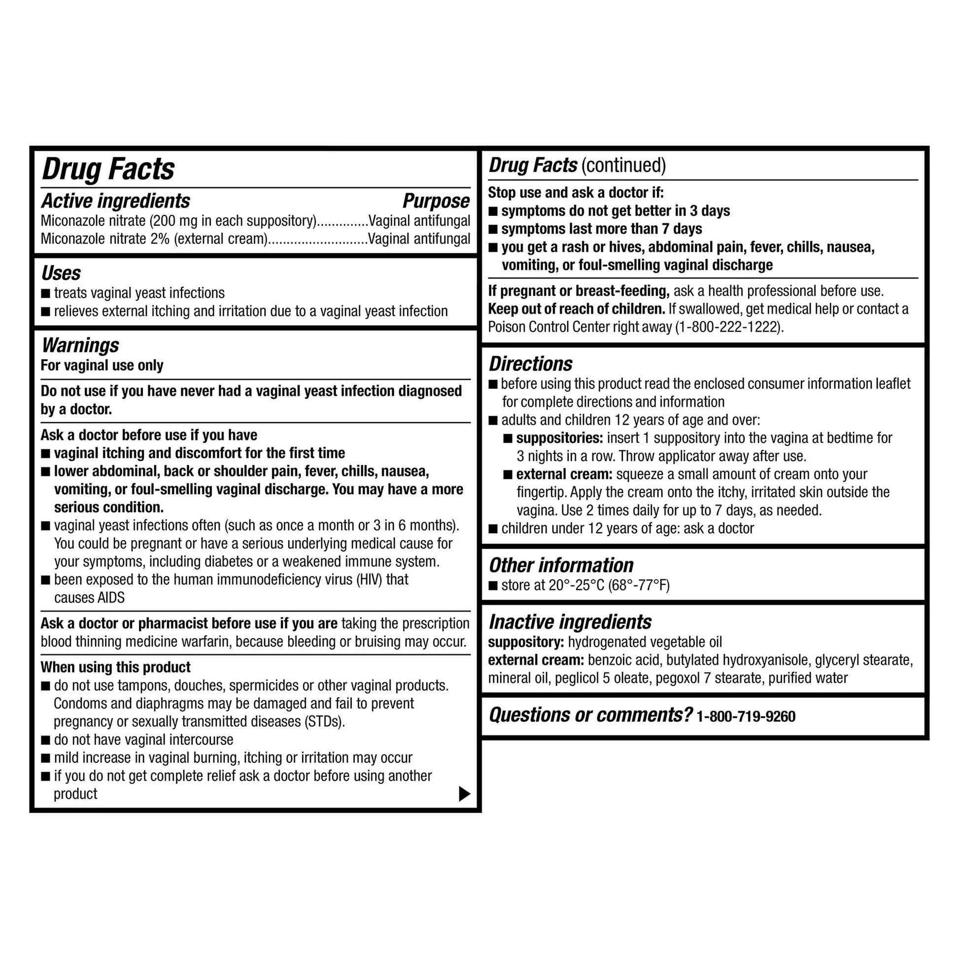 Equate Miconazole 3-Day Yeast Infection Treatment Combo Pack, Suppositories + Cream - Exotic Pro