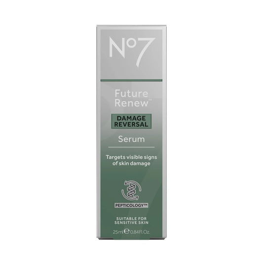 No7 Future Renew Damage Reversal Facial Serum with Peptides & Hyaluronic Acid, All Skin Types, 0.84 oz - Exotic Pro