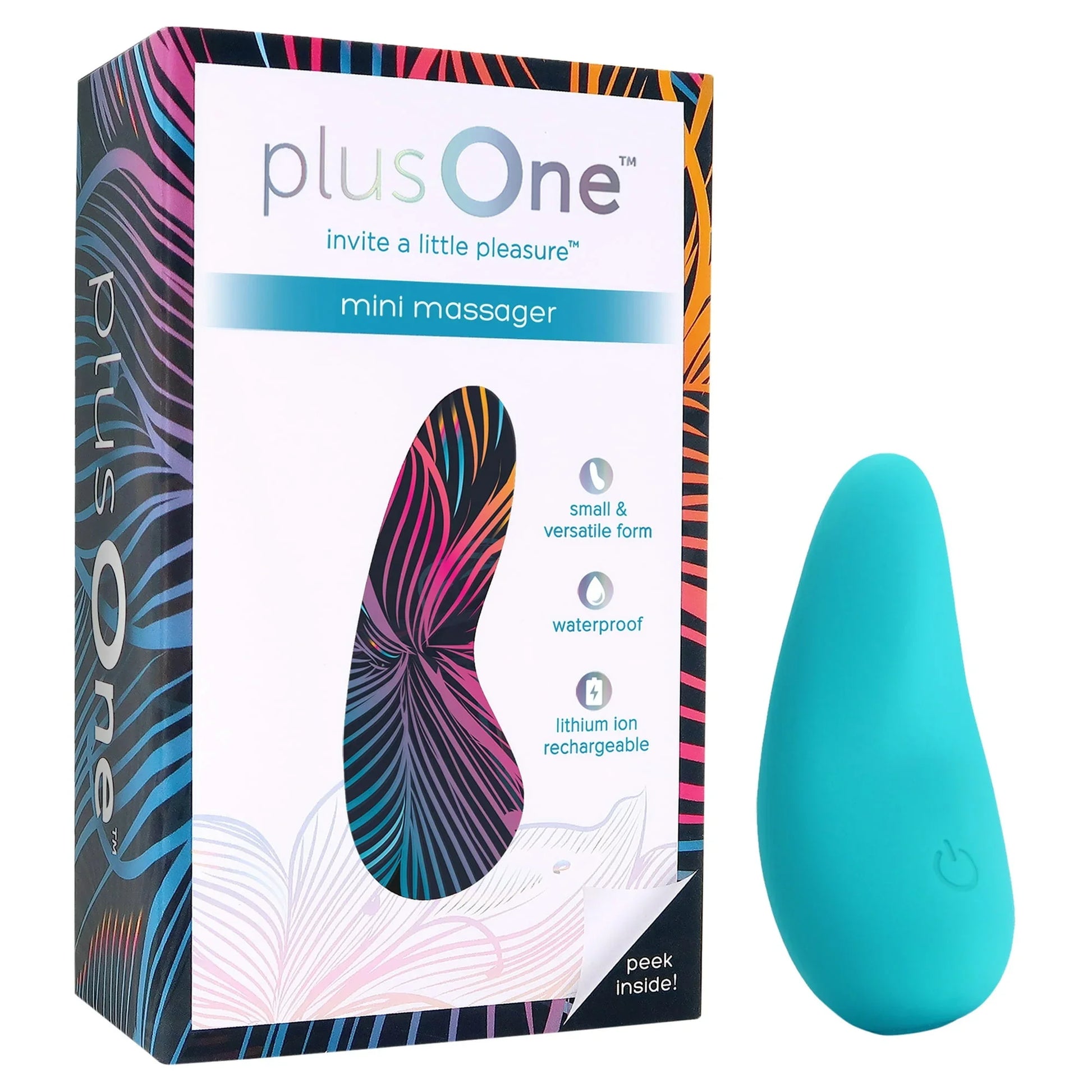 plusOne Vibrating Mini Soft Touch Massager | 10 Modes | Waterproof & Quiet - Exotic Pro
