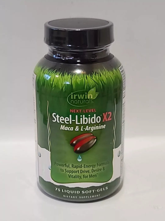 Irwin Naturals NEXT LEVEL Steel-Libido X2 Maca & L-Arginine 75 SOFTGELS