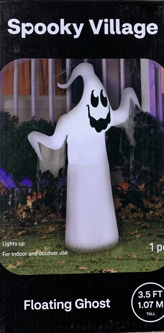 Floating Ghost Halloween Inflatable, 3.5 FT – Lighted Outdoor Decor - Exotic Pro