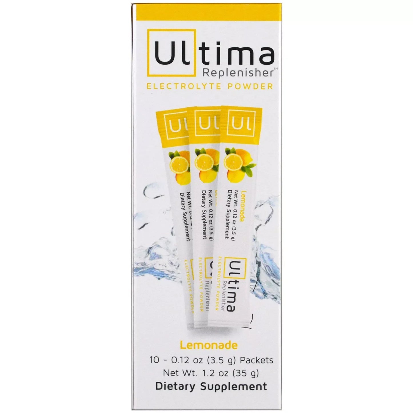 Ultima Replenisher, Electrolyte Powder, Lemonade, 10 Packets, 0.12 oz (3.5 g) - Exotic Pro