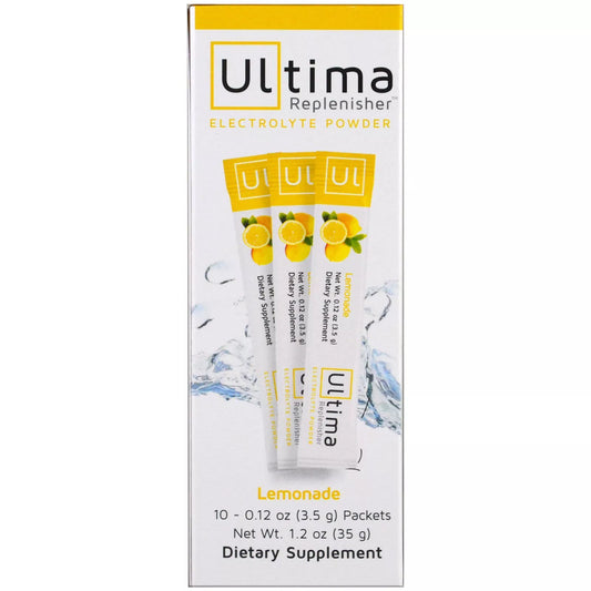 Ultima Replenisher, Electrolyte Powder, Lemonade, 10 Packets, 0.12 oz (3.5 g)