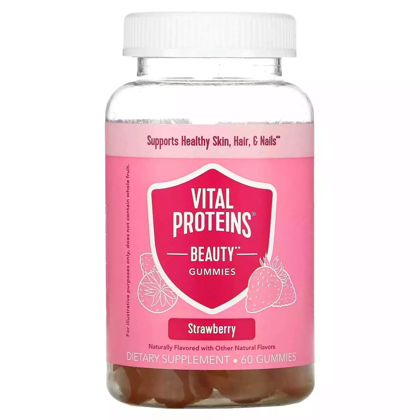 Vital Proteins, Beauty Gummies, Strawberry, 60 Gummies - Exotic Pro