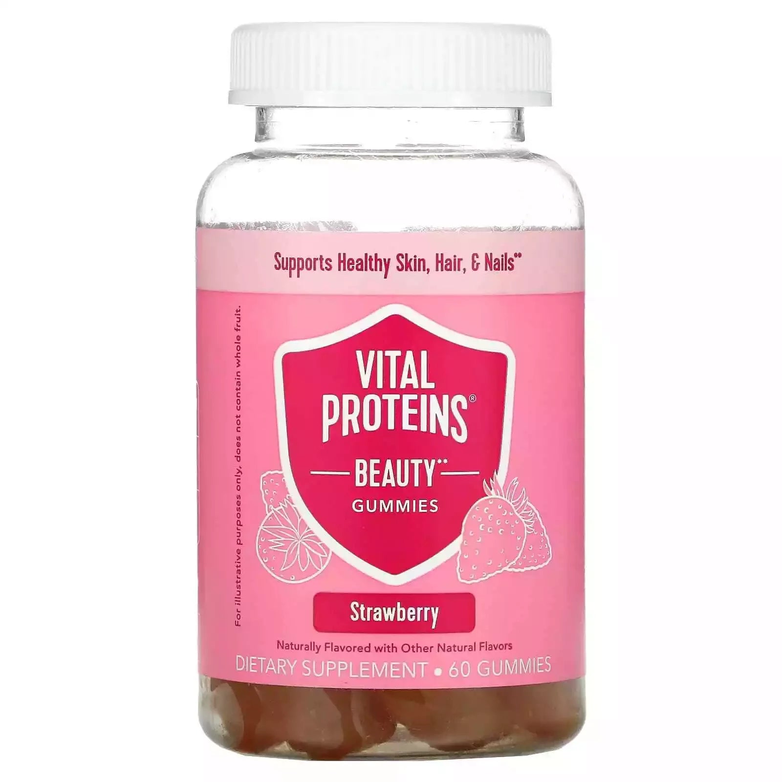 Vital Proteins, Beauty Gummies, Strawberry, 60 Gummies - Exotic Pro