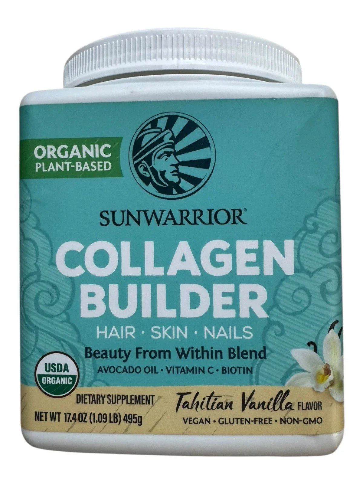 SunWarrior Organic Collagen Builder Powder, Tahitian Vanilla Flavor - Exotic Pro