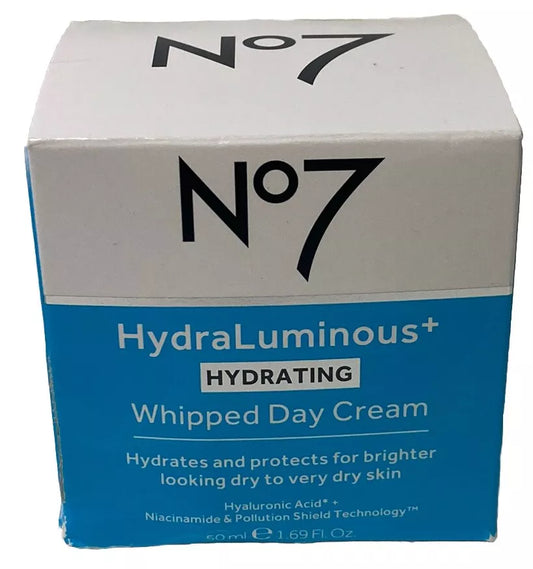 No7 HydraLuminous hydrating whipped day cream 1.69oz new