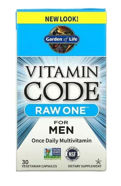Vitamin Code Raw One for Men - 30 Vegetarian Capsules - Exotic Pro