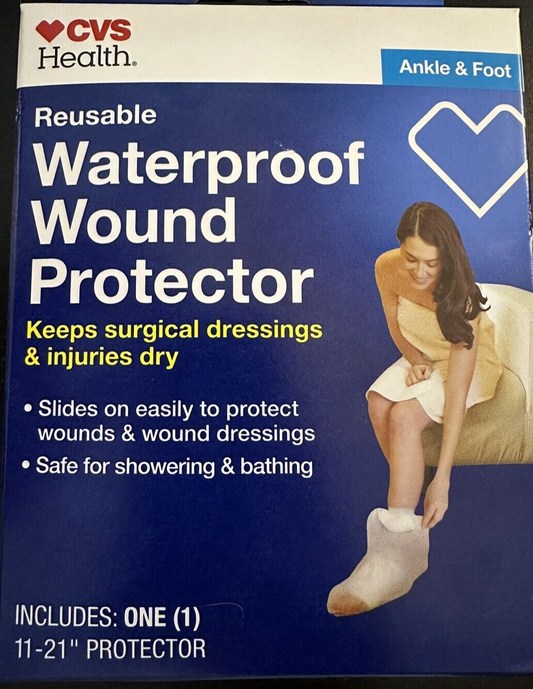 CVS Waterproof Wound / Cast Bathing Shower Protector Ankle and Foot Reusable