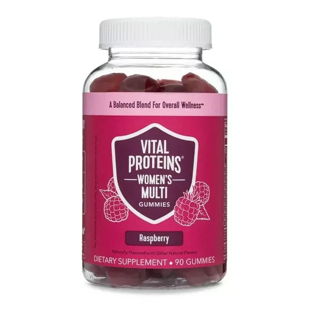 VITAL PROTEINS Women's Raspberry Multi-Vitamin Gummies-Metabolism/Energy - 90 Ct - Exotic Pro