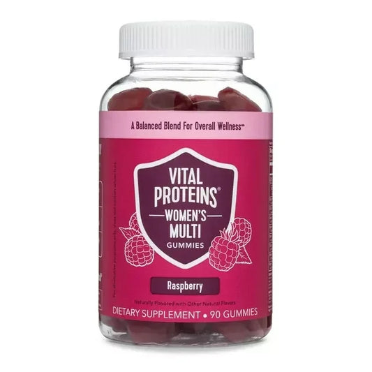 VITAL PROTEINS Women's Raspberry Multi-Vitamin Gummies-Metabolism/Energy - 90 Ct - Exotic Pro
