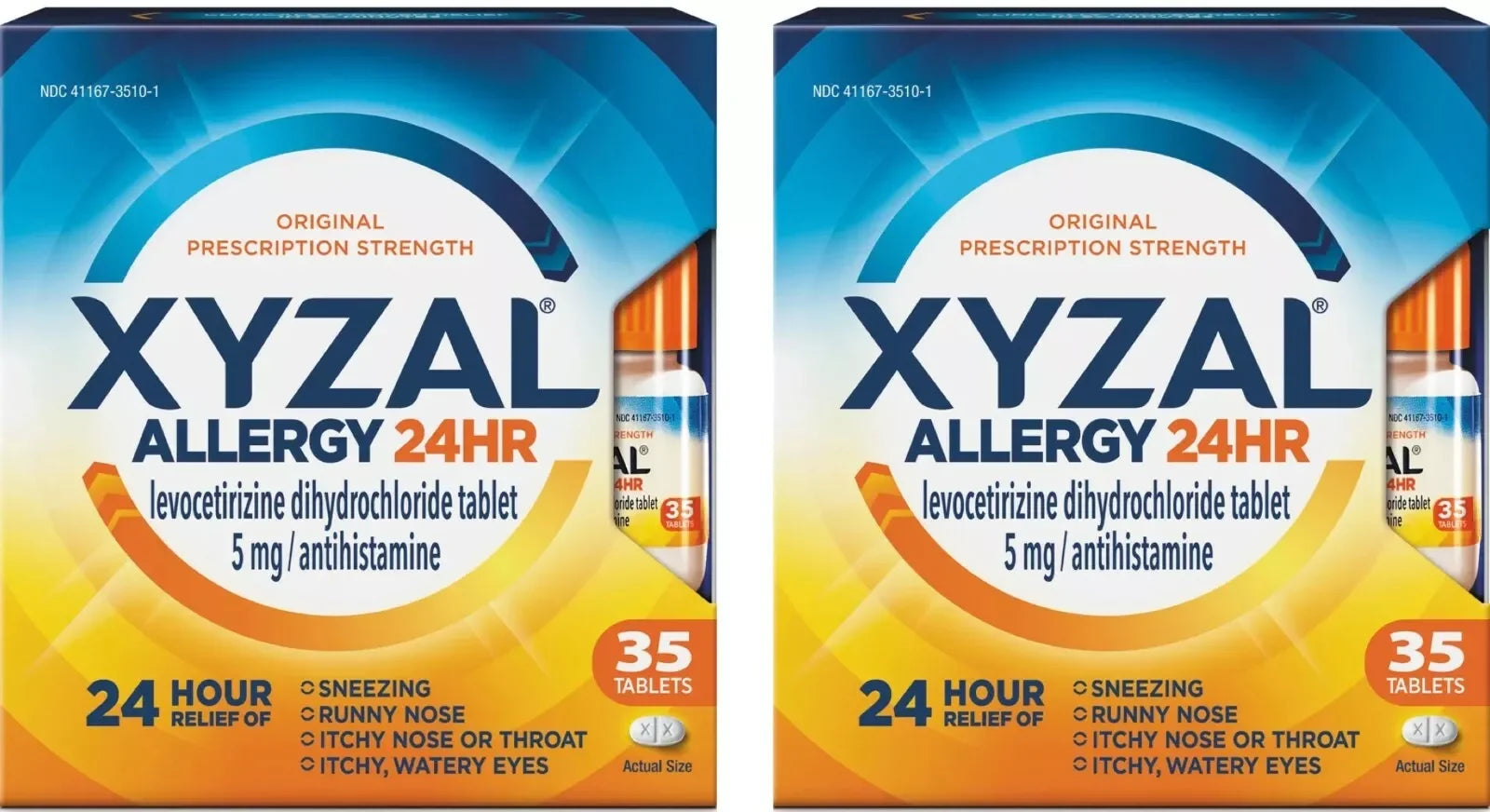 Xyzal Allergy 24 Hour - 35 Tablets, Pack of 2 (Copy) - Exotic Pro