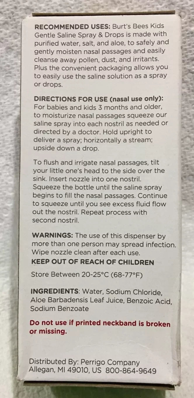 Burt's Bees Bees Kids Saline Spray and Drops, Hypoallergenic, Moisturizing, Flushes Away Mucus for Ages 3 Months and Up, 1.5 fl. oz. - Exotic Pro