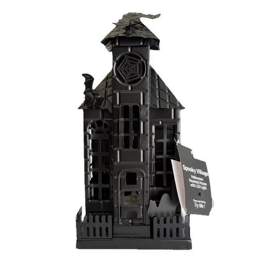 Spooky Village LED Light-Up Haunted House with Bats – Battery Operated - Exotic Pro